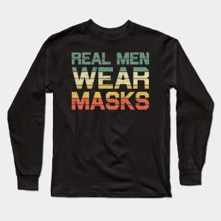 Real Men Wear Masks Vintage Long Sleeve T-Shirt